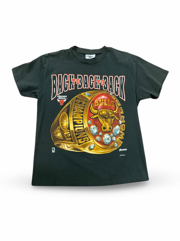 Vintage 1992 NBA Chicago Bulls Super Bowl Ring Graphic T Shirt