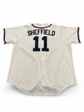 Vintage Majestic MLB Atlanta Braves #11 Gary Sheffield Button up Jersey