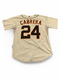 Majestic Detriot Tigers #24 Miguel Cabrera Button Up Baseball Jersey